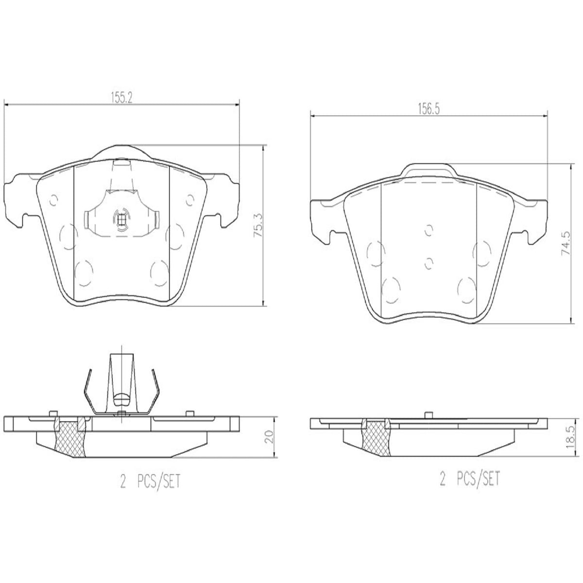 BREMBO P24077N Brembo P24077N Premium Ceramic Front Disc Brake Pad Set FORD/FORD AUSTRALIA/VOLVO OE# 30793857
