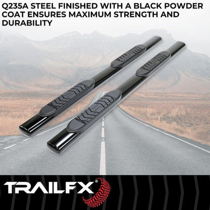 TRAILFX A7031B Trailfx Trail FX A7031B Oval Nerf Bar, 5", Black
