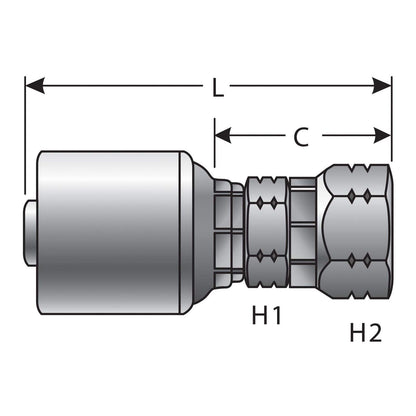 Gates G25910-0808 HYDRAULIC COUPLING-MEGACRIMP