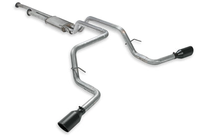 FLOWMASTER 717664 Flowmaster 717664 FlowFX Cat-Back Exhaust Kit 2.5 Inch 409 Stainless Steel 4.5 Inch Black Ceramic Stainless Steel Tips Compatible with 2009-2021 Toyota Tundra 4.0L 4.6L 4.7L 5.7L 2/4WD