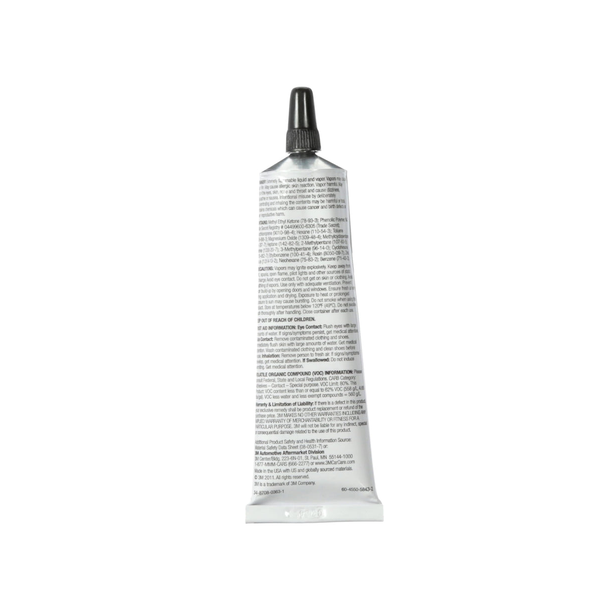 3M 08581 3M Super Weatherstrip and Gasket Adhesive, 08581, Black, 2 fl oz Tube, 1 Per Pack