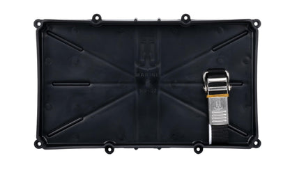 T-H MARINE NBH-27-SSC-DP T-H Marine Battery Holder Tray with Stainless Steel Buckle - Heavy Duty Marine & RV Battery Mount - Corrosion Resistant, NMMA Certified, Tight-Space Battery Tray - 27 Series Tray, 12.5" x 7"