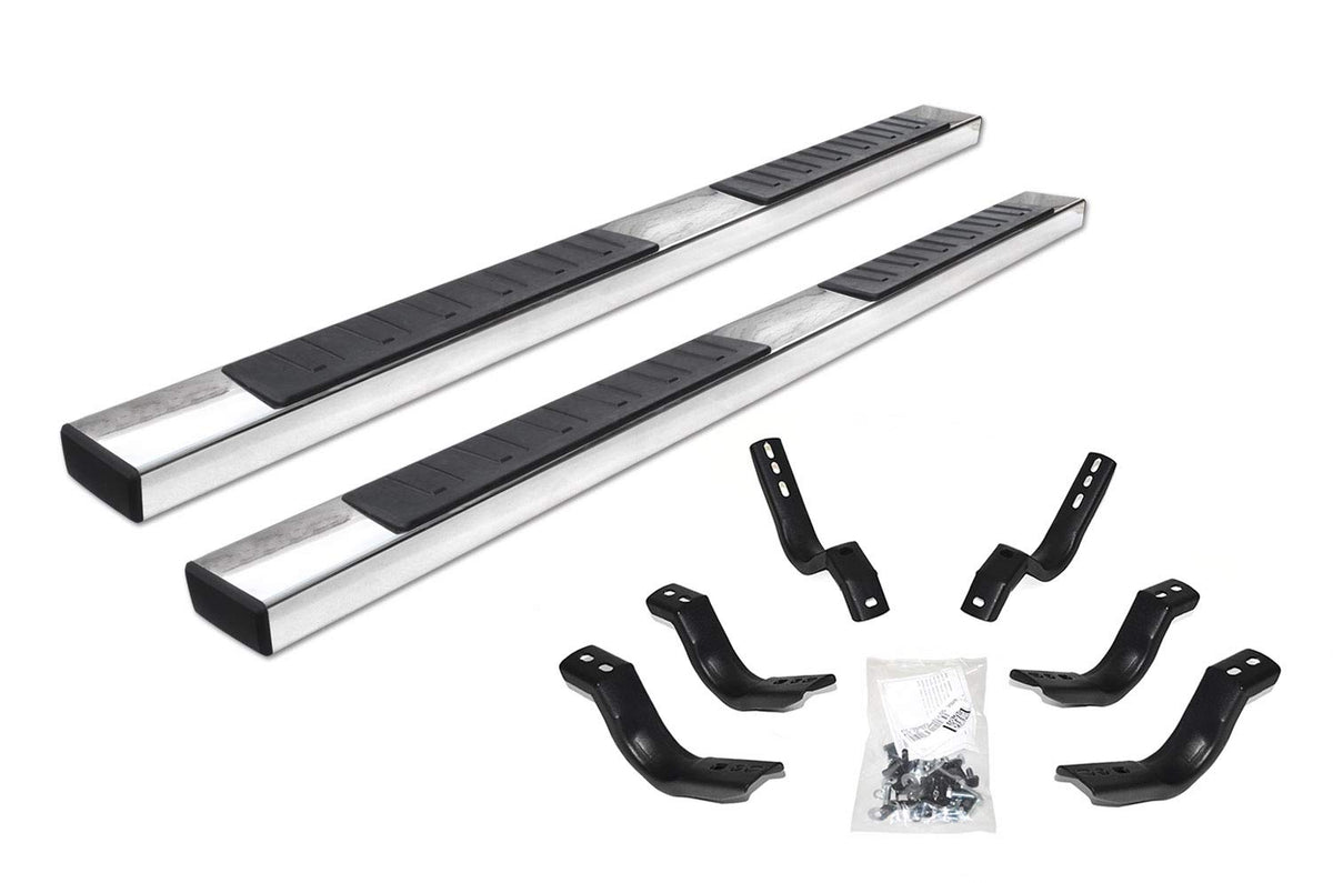 GO RHINO 6862404780PS Go Rhino 6" OE Xtreme II Sidesteps & Brackets | Stainless Steel, Polished | 6862404780PS | Fits 2019 - 2025 Chevrolet Silverado & GMC Sierra Double Cab (See description)