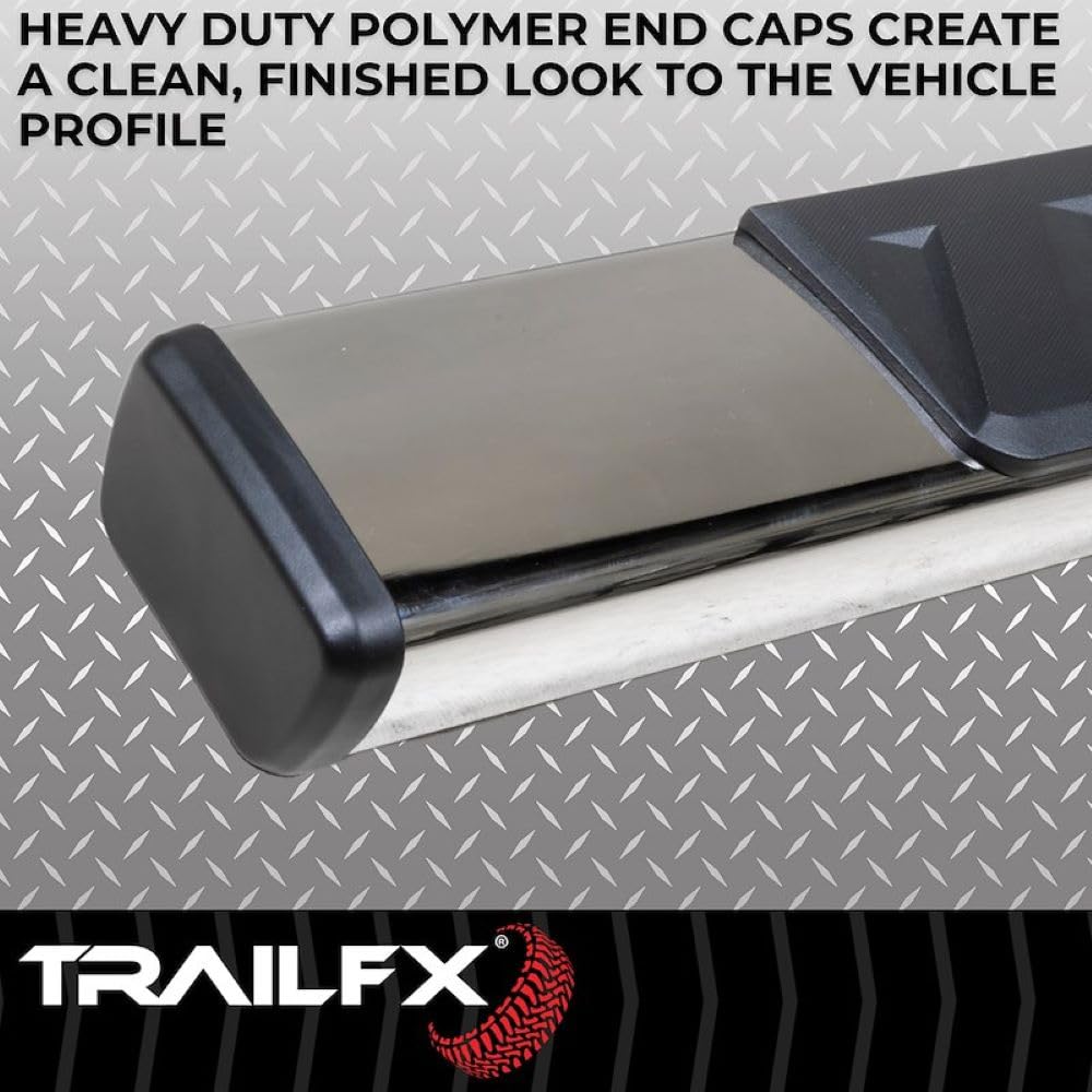 TRAILFX A4015S Trailfx 4' T4 Series Cab Length Polished Trapezoid Step Bars