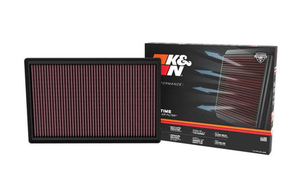 K&N FILTER 33-5142 K&N High-Flow Original Lifetime Engine Air Filter: Washable, 33-5142