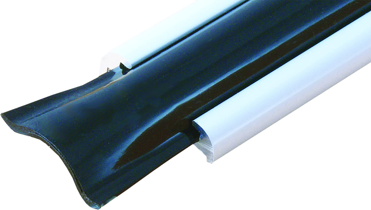 RV DESIGNER E323 RV Designer 1 Inch Wide Vinyl Trim Insert for RVs - Flexible Molding, Exterior Use, and Roof Edge Molding - Ideal for Travel Trailers and Campers, Heavy Duty, 25 Foot Roll, Col. White