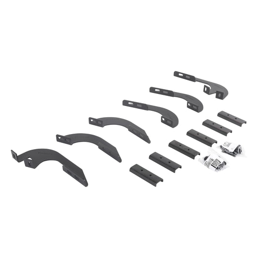 GO RHINO 6944296 Go Rhino V-Series V3 / RB10 Slim / RB20 Slim / RB30 Slim / RB30 Running Board Mounting Brackets | Mild Steel, Textured Black | 6944296 | Fits 2005-2023 Toyota Tacoma Double Cab Pickup