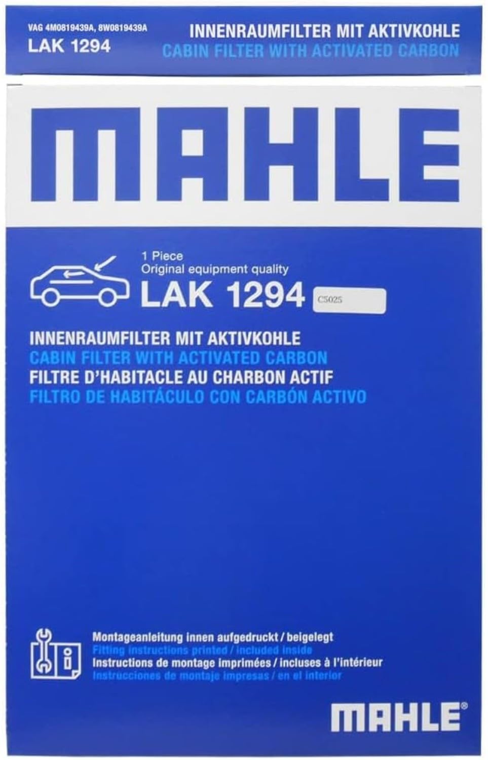 Mahle LAK1294 LAK 1294 Interior Cabin Air Filter