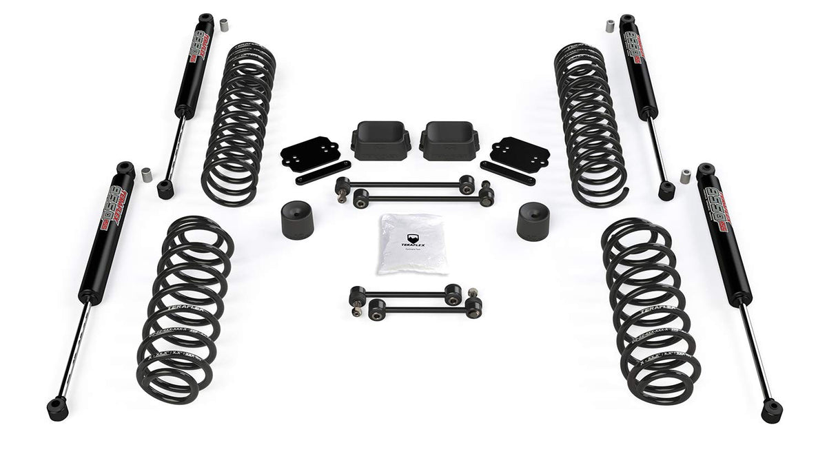 TERAFLEX 1354250 TeraFlex - 1354250 JL 4dr: 2.5” Coil Spring Base Lift Kit & 9550 VSS Twin-Tube Shocks