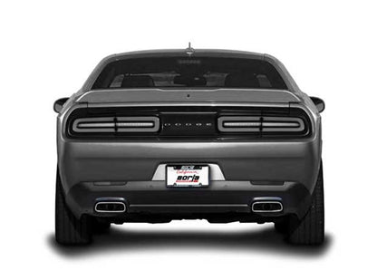 BORLA 140650 BORLA 140650 Cat-Back Perf. Exhaust System for 2015-2023 Dodge Challenger SXT V6 & GT V6 T-304 Stainless Steel ATAK Sound Dual Split Rear Exit Single Outlet Each Side Tips NOT included Reuse O.E.T ips