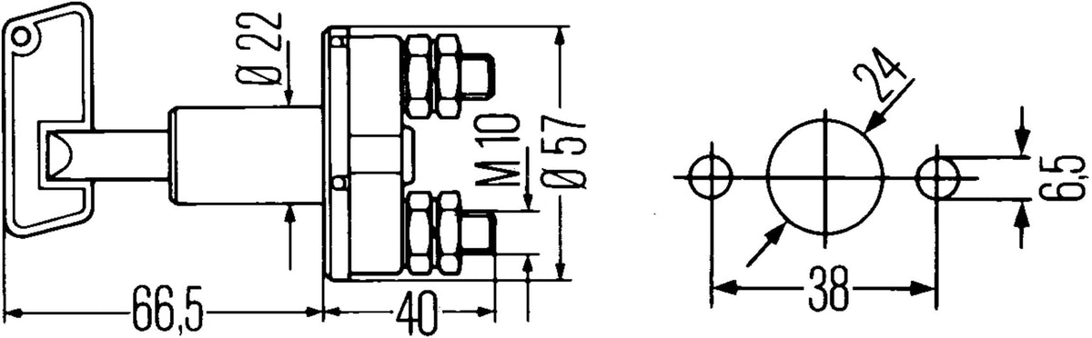 Hella 002843001 6EK 002 843-001 Main Switch, Battery