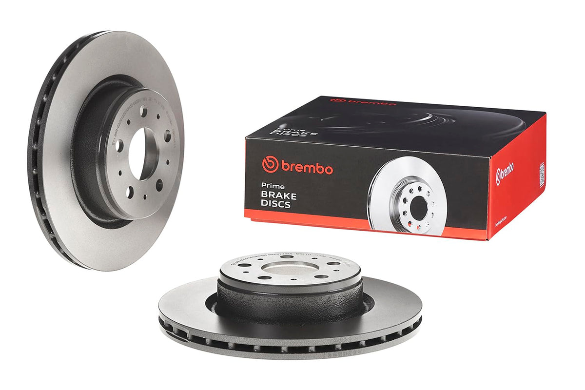 BREMBO 09N36011C02 Brembo 09.N360.11 UV Coated Pillar Vented Brake Rotor TESLA OE# 104461100D