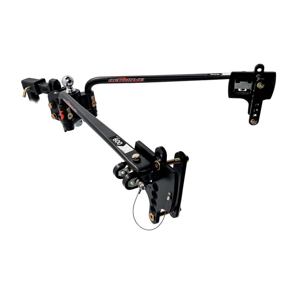 CAMCO 48731 Camco Eaz-Lift ReCurve R6 600lb Camper/RV Weight Distribution Hitch -Features Premium Adaptive Sway Control & 2-5/16" Hitch Ball w/15,000lb Max Rating - 800lb Max Tongue Weight Rating (48731)