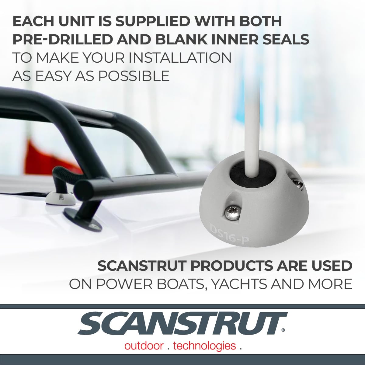 SCANSTRUT DS16-P Scanstrut DS16-P Mini Cable Seal for Connectors to 0.63" and Cables 0.08"-0.35" - Plastic