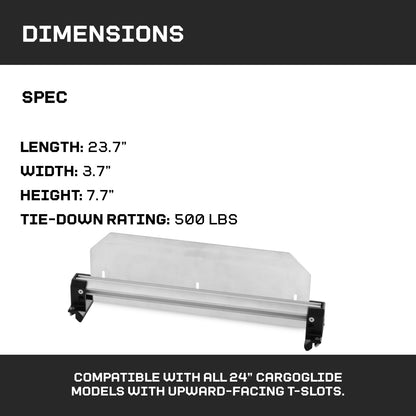 CARGOGLIDE C0067-2DIV24-ALM DECKED Double Cross Bar & Tray Divider Kit for 24" CargoGlide 2.0 | Includes 2 Tray Dividers, 2 Cross Bars, 2 Footer Kits & 2 Hardware Kits Truck