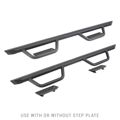 GO RHINO D224505T Go Rhino Dominator Xtreme D2 Sidestep & Brackets | Mild Steel, Textured Black | D224505T | Fits 2007-2018 Jeep Wrangler JKU, 4-Door