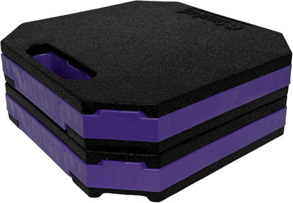 SNAPPAD STK2-PURPLE SnapPad StakPad RV Leveling Blocks – Precise Fit for Motorhomes, Fifth Wheels, Travel Trailers RV Accessories – 12x12” – Bigger Surface Area More Stability – Pack of 2 Leveling Blocks for RVs - Purple
