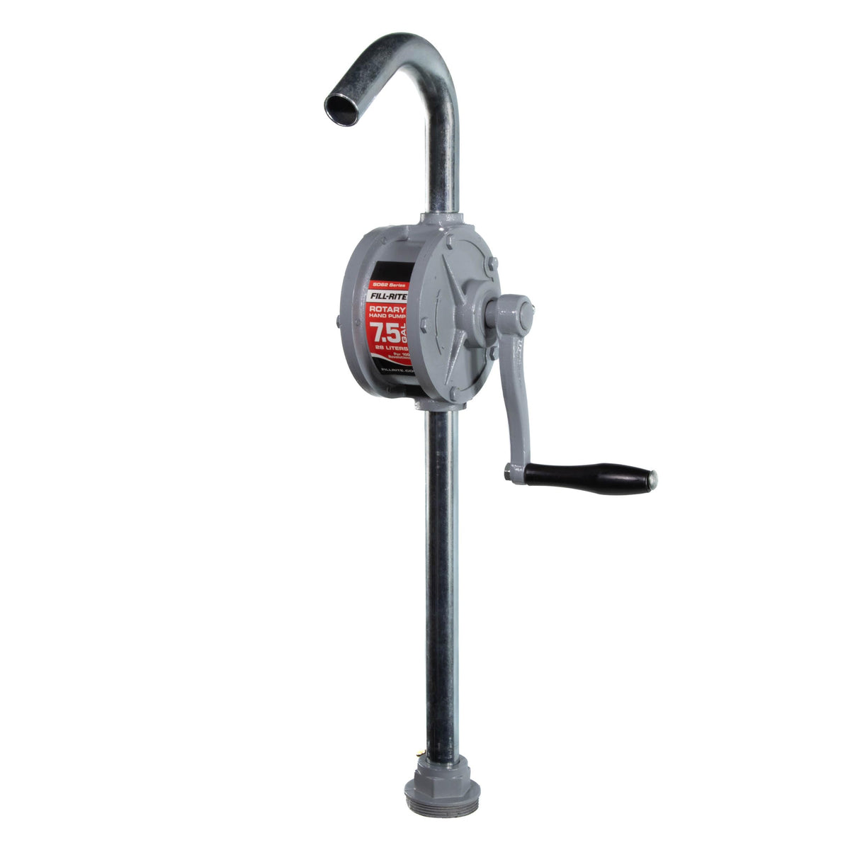 FILL RITE SD62 Fill-Rite SD62 Hand Fuel Transfer Pump, 7.5 Gallons per 100 Revolutions, 3/4" NPT Ports, 2" Bung Mount, Cast Iron Manual Pump with Aluminum Spout & Steel Suction Pipe