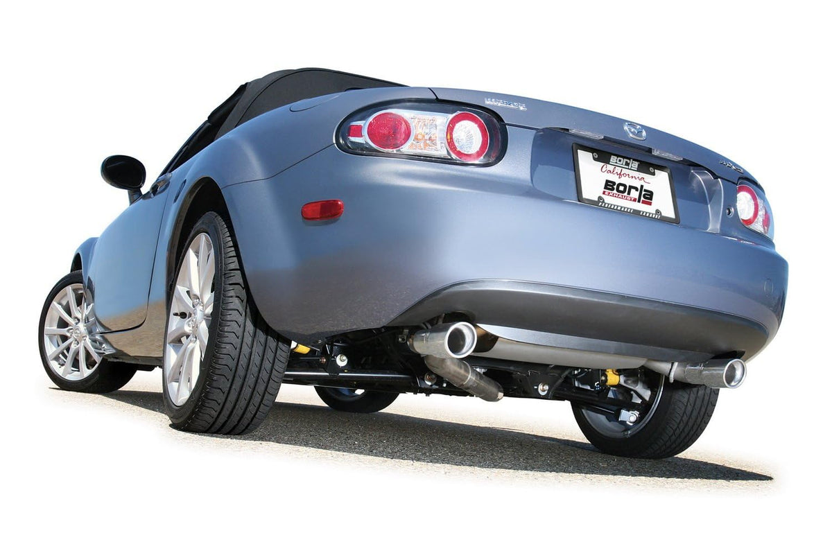 BORLA 140169 BORLA 140169 Cat-Back Performance Exhaust System for 2006-2015 Mazda Miata MX-5 NC 2.0L 4 Cyl. Automatic/Manual Transmission Rear Wheel Drive.