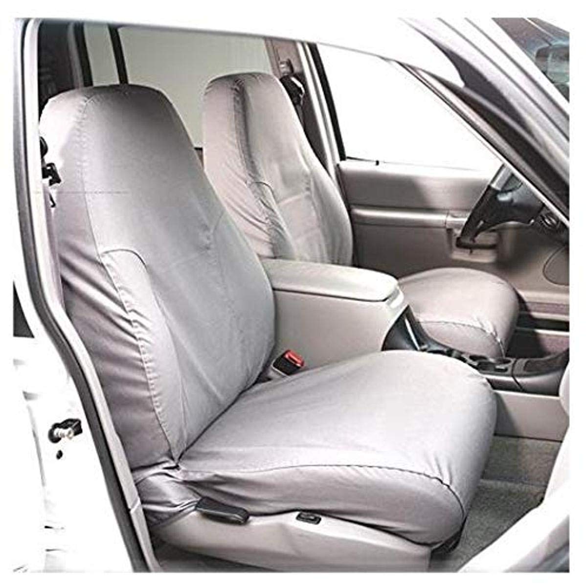 COVERCRAFT SS3415WFGY Covercraft SeatSaver Front Row Custom Fit Seat Cover for Select Ford F-250 Super Duty/Ford F-350 Super Duty Models - Waterproof (Grey)