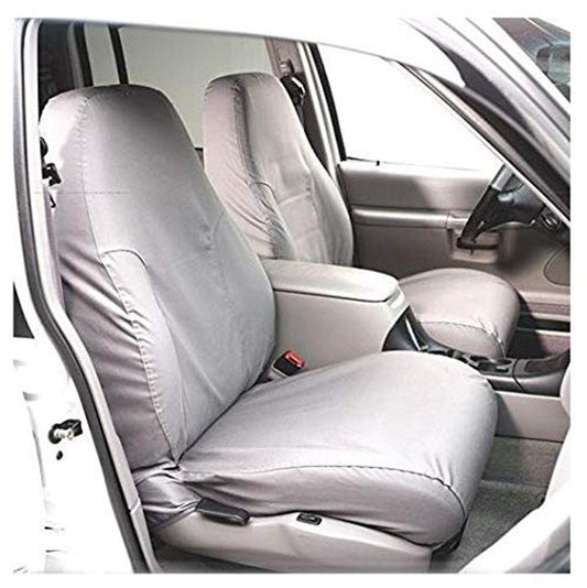 COVERCRAFT SS3415WFGY Covercraft SeatSaver Front Row Custom Fit Seat Cover for Select Ford F-250 Super Duty/Ford F-350 Super Duty Models - Waterproof (Grey)