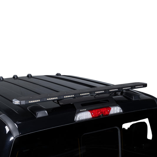 Putco 950248 Putco Tri-Hornet LED Stealth Rooftop Strobe Light Bar (Amber, White & Blue), 48" Tri Color Strobe Light