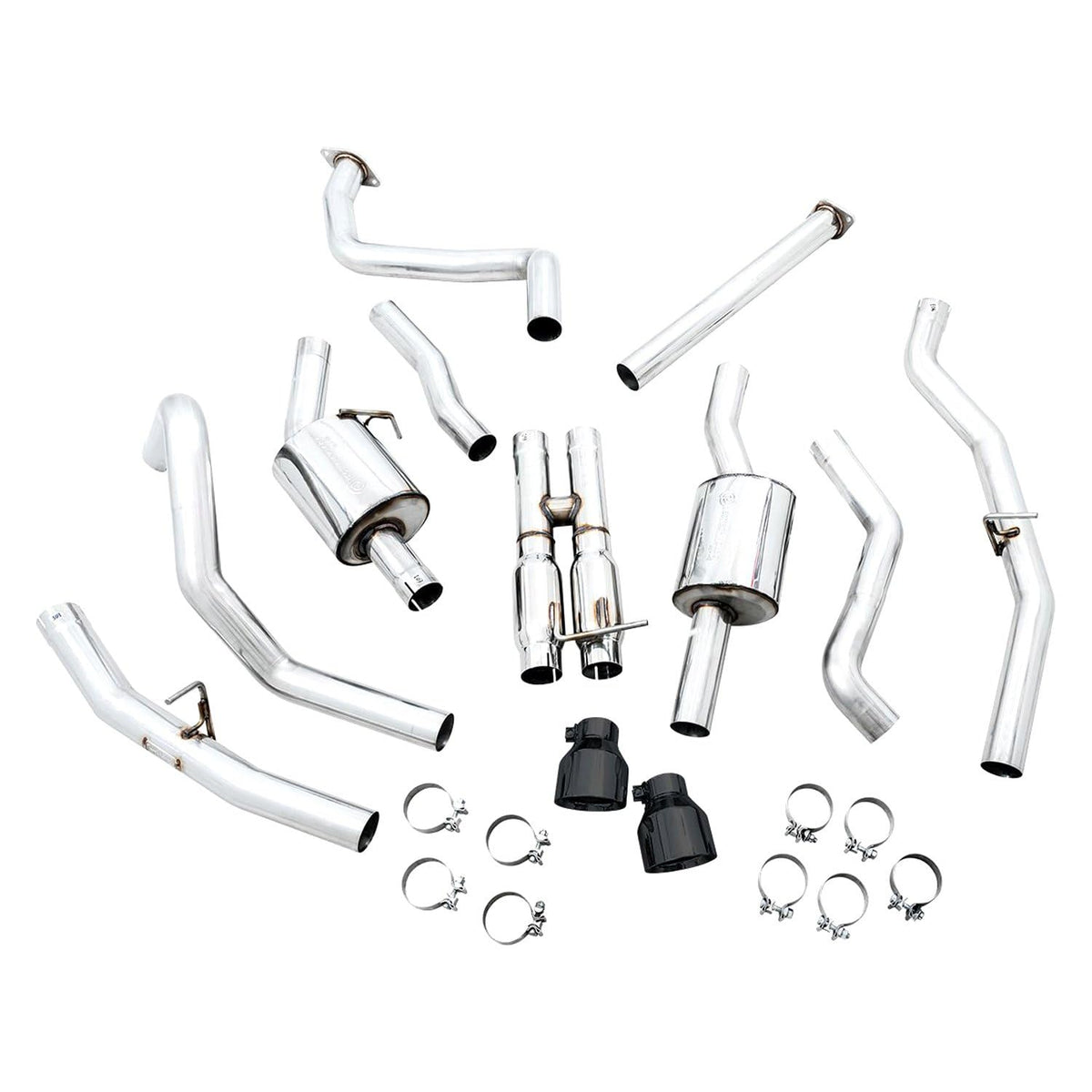 AWE Tuning 3015-33005 AWE Touring Dual 3' Cat-Back Exhaust, Black Tips for 2021-2023 TRX 6.2L