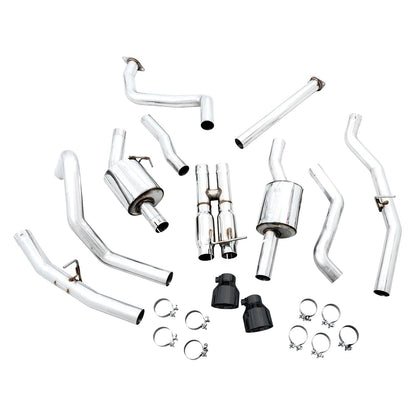 AWE Tuning 3015-33005 AWE Touring Dual 3' Cat-Back Exhaust, Black Tips for 2021-2023 TRX 6.2L