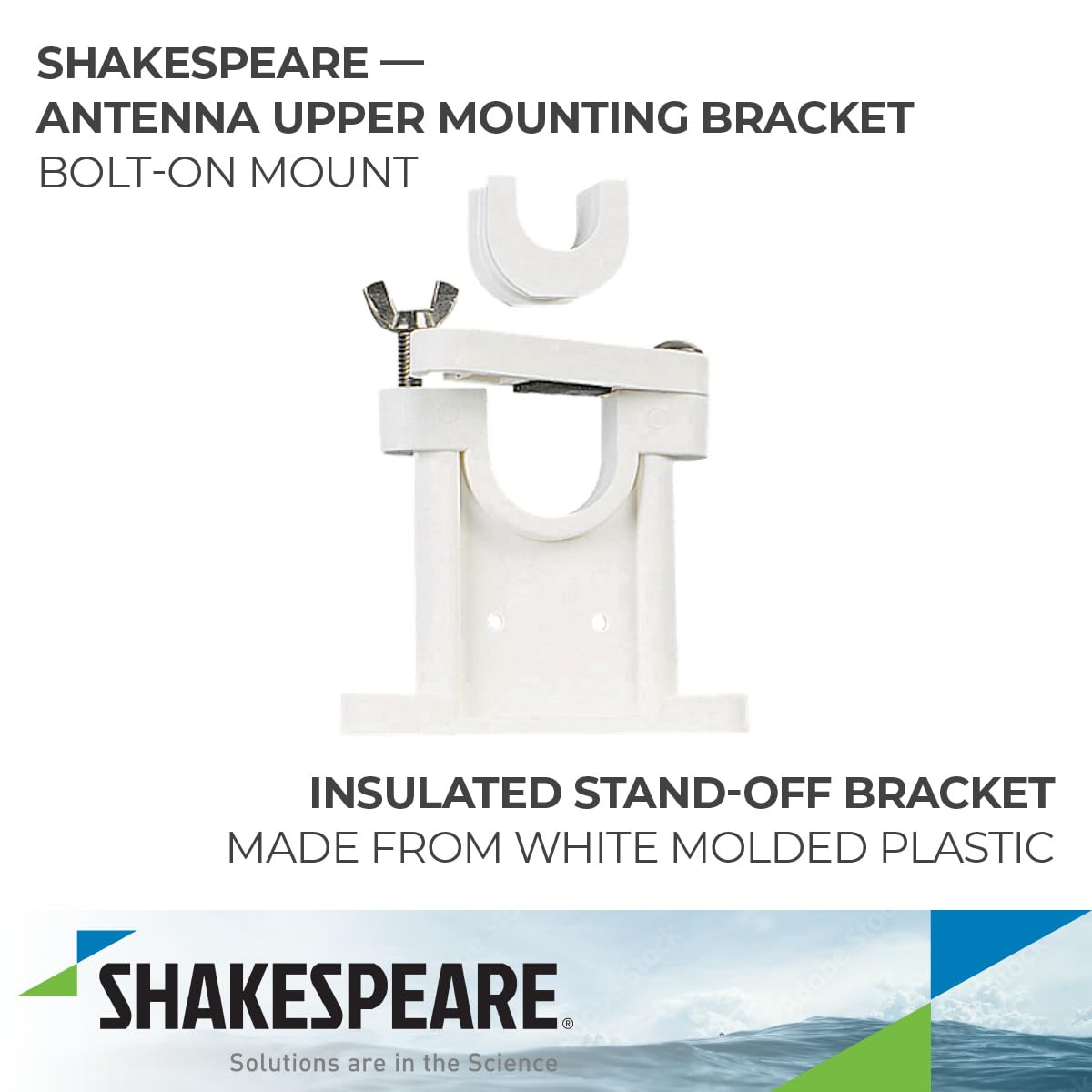 SHAKESPEARE 408-R Shakespeare 408-R White Plastic Marine Upper Bracket