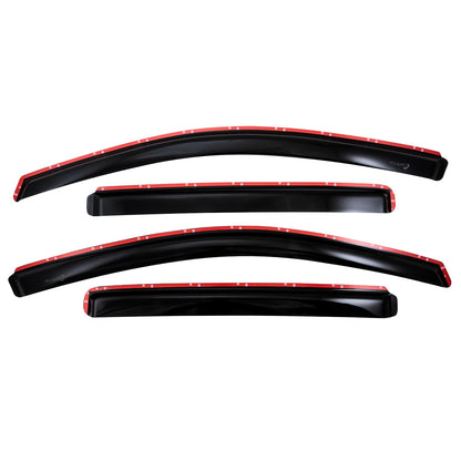 TRAILFX 4977IC TrailFX Acrylic Rainguards Fits 2017-2024 Nissan Titan Crew Cab and 2016-2024 Nissan Titan XD Low Profile in-Channel Smoke Window Vents Crew Cab Snap-in Installation Set of 4 TrailFX 4977IC