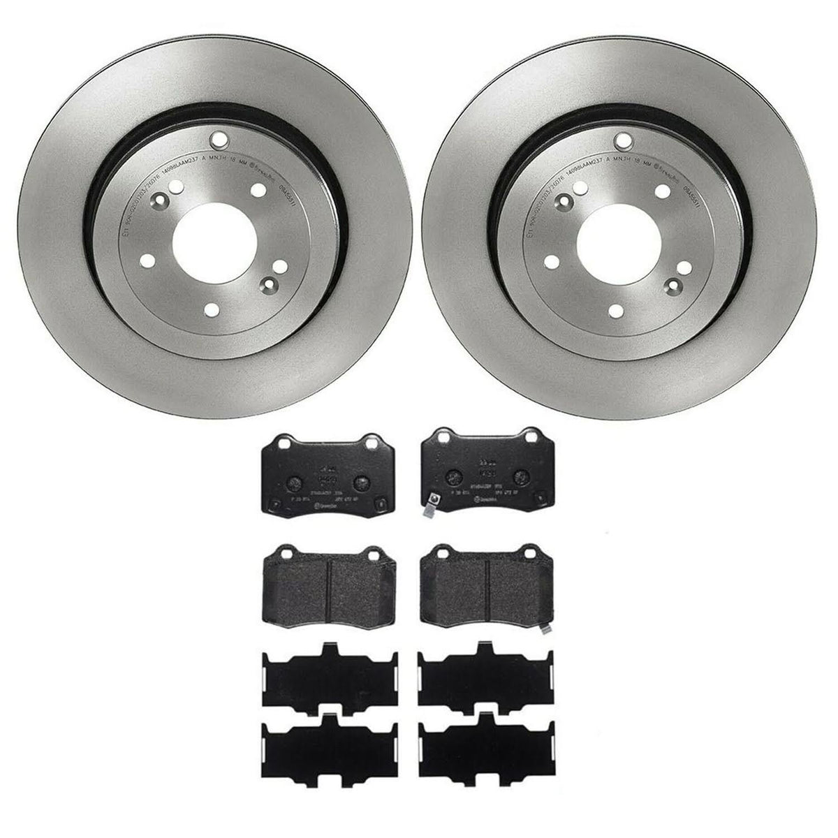 BREMBO KT04321 Brembo KT Series Premium Brake Kit (KT04321) for Hyundai Genesis Coupe 2012-2016 | High-Performance Brake Pads & Rotors | Direct OE Replacement