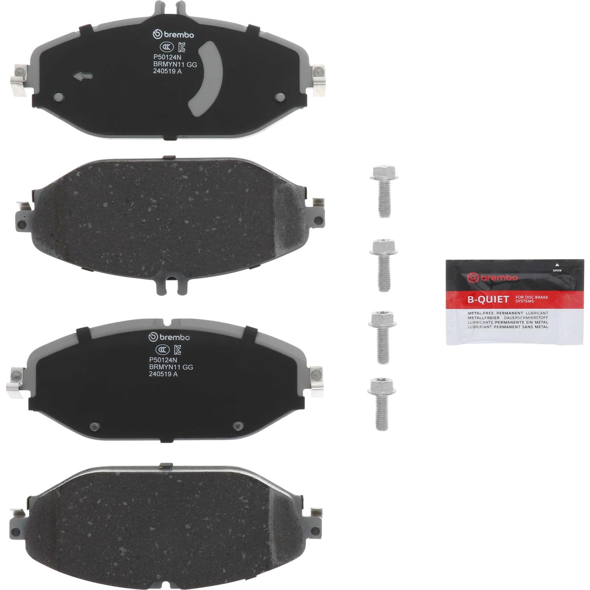 BREMBO P50124N Brembo P50124N Premium Ceramic Front Disc Brake Pad Set MERCEDES-BENZ OE# A0084202820