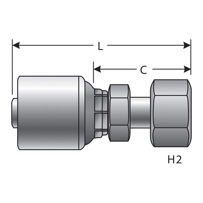 Gates G25720-1220 Female Din 24 Cone Swivel Heavy Series with O