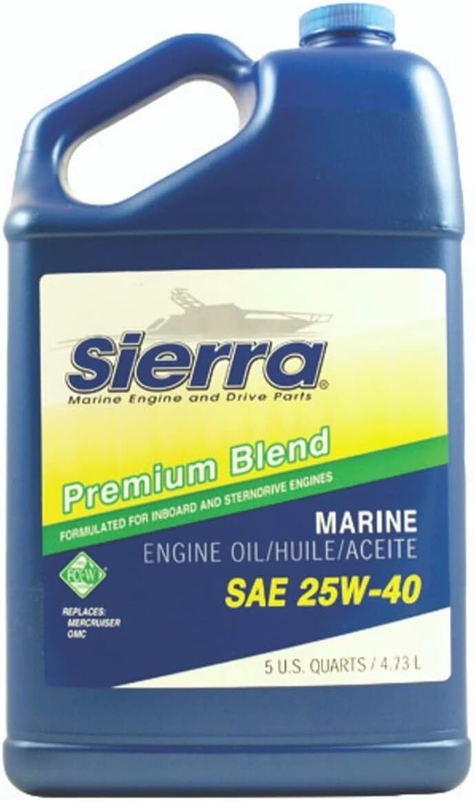 Sierra 18-94004; 25W40 Motor Oil, 5 Qt @4 Made by Sierra