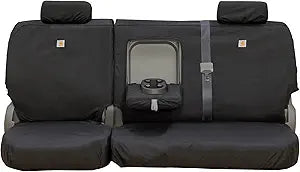 Covercraft Carhartt Super Dux SeatSaver Custom Seat Covers — SSC8429COBK — 2nd Row 60/40 Bench Seat — Compatible with Select Chevrolet Silverado/GMC Sierra 1500/2500/3500 Crew Cab Models — Black