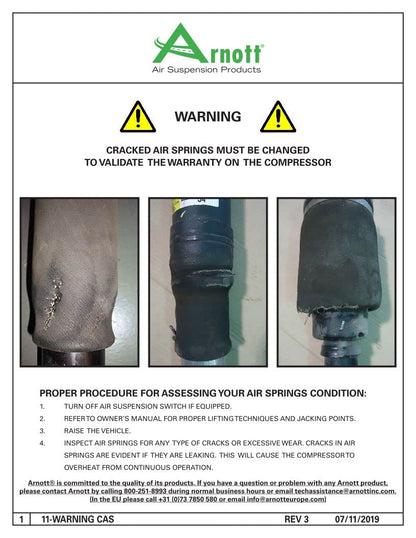 ARNOTT P-3192 Oes Air Suspension Compressor- 03-09 Toyota 4Runner (N210)/ Lexus Gx 470 (J120)