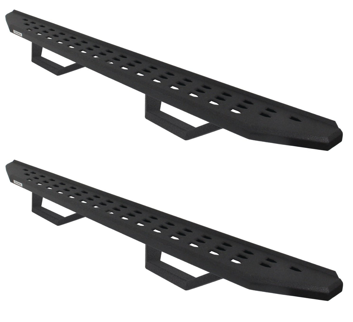 GO RHINO 6944168720PC Go Rhino! RB20 Running Boards, Mounting Brackets, & 2 Pair of Drop Steps | Galvanized Steel, Textured Black | 6944168720PC | Fits 2007-2021 Toyota Tundra Crew Max Pickup