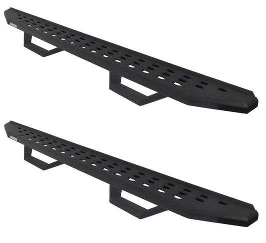 GO RHINO 6944168720PC Go Rhino! RB20 Running Boards, Mounting Brackets, & 2 Pair of Drop Steps | Galvanized Steel, Textured Black | 6944168720PC | Fits 2007-2021 Toyota Tundra Crew Max Pickup