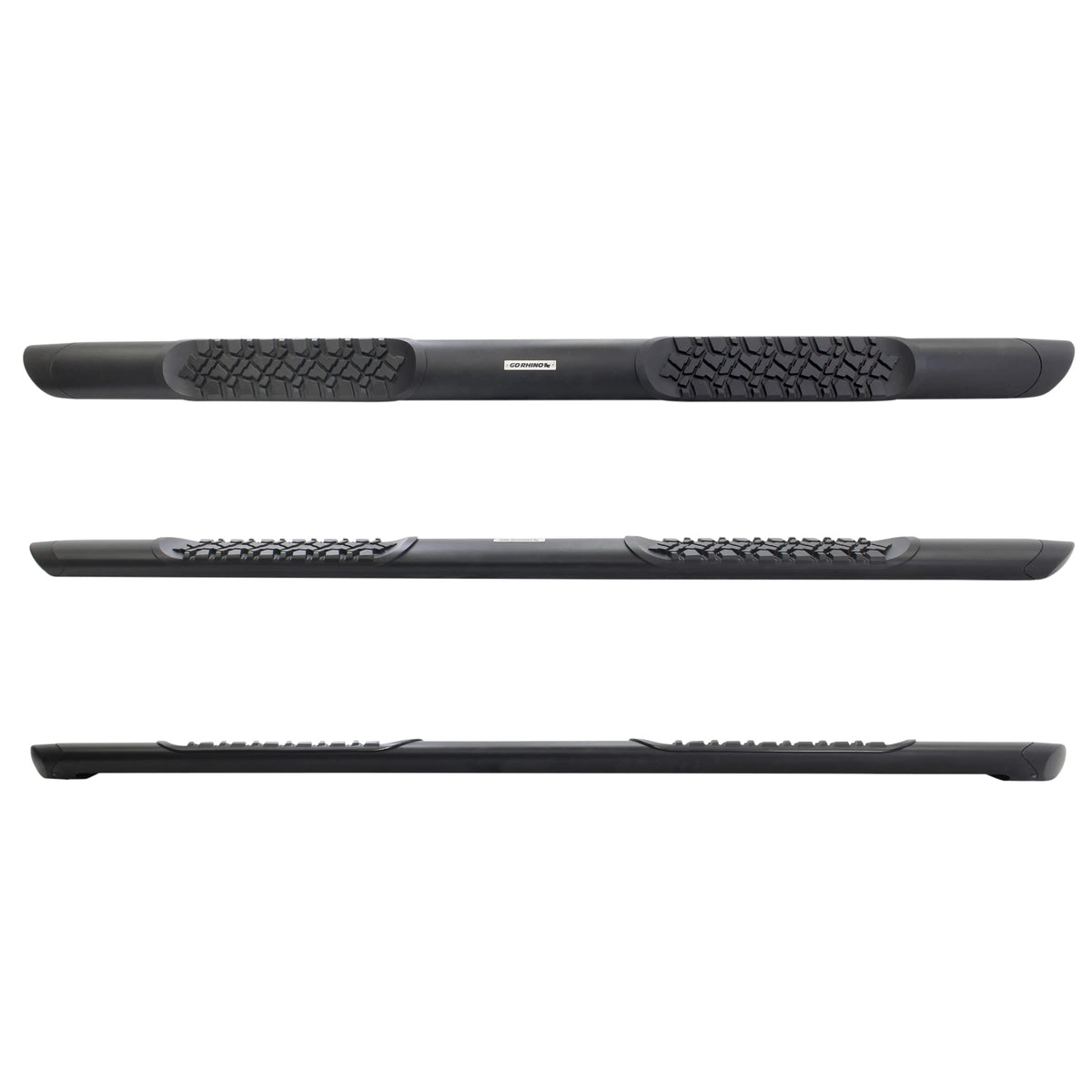 GO RHINO V3404787T Go Rhino V-Series V3 5" Side Steps & Mounting Brackets – V3404787T – Fits 2014-2018 Chevrolet Silverado & GMC Sierra 1500 Crew Cab; 2015-2019 Silverado/Sierra 2500 HD, 3500 HD Crew Cab (Gas Only)