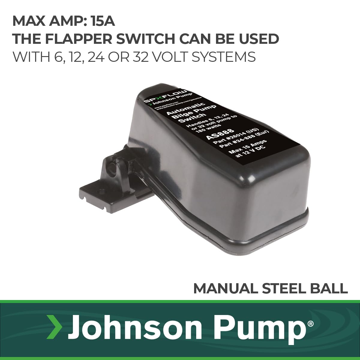 JOHNSON PUMP 26014 Johnson Pump 26014 FLOAT SWITCH MECHANICAL 15 AMP MAX