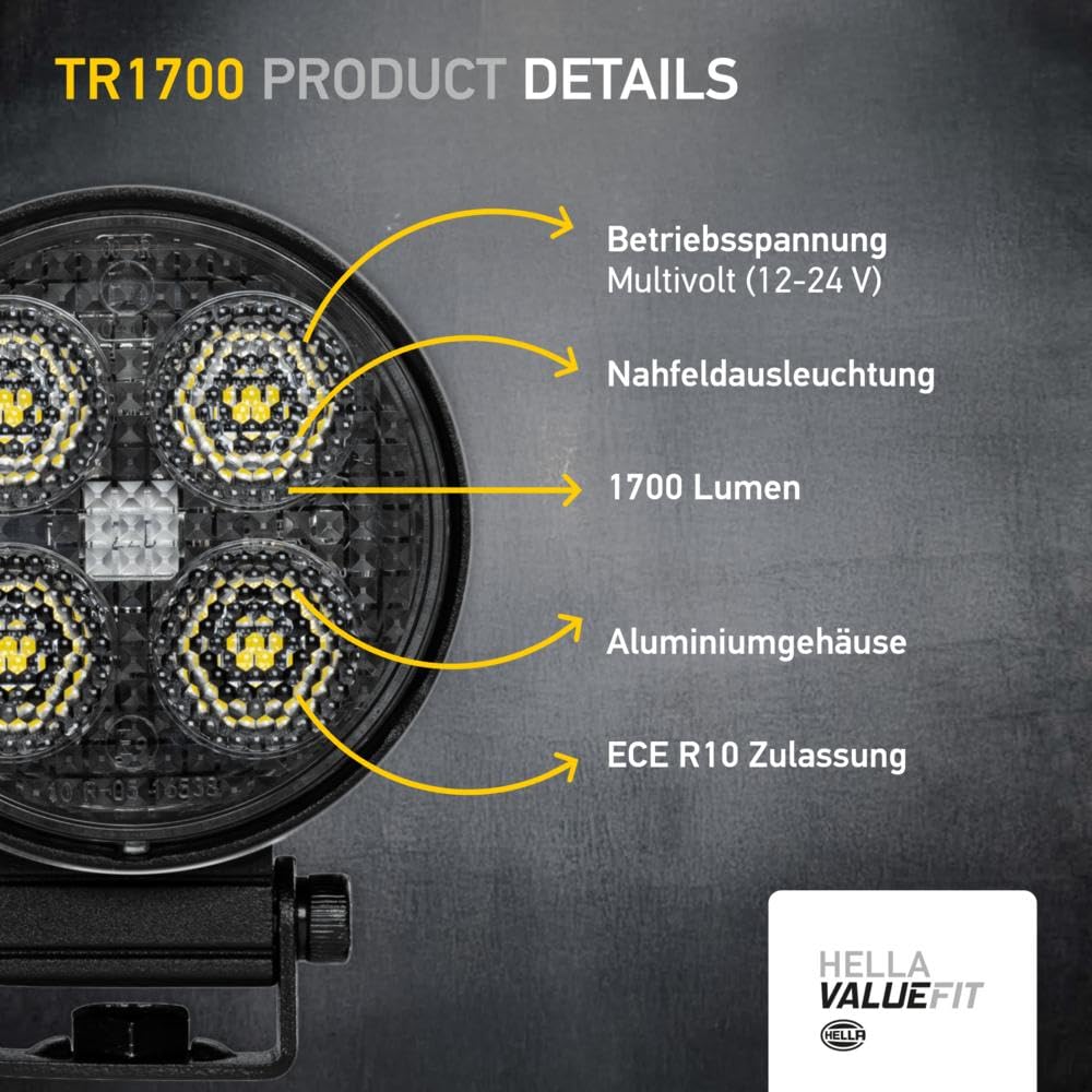 Hella 357111002 WORKLIGHT VALUEFIT TR1700 LED MV CR LT