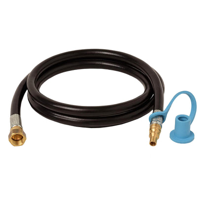 FLAME KING MB100304-48 Flame King 48-inch Propane Thermo Plastic Hose Assembly, 1/4" Male Quick Disconnect Plug × 3/8" Female Flare Swivel, with 1/4" ID Hose for RV, Van, and Trailer