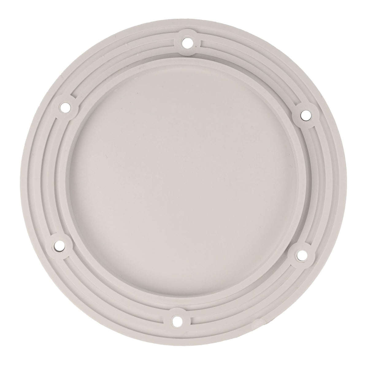 T-H MARINE DSSDP-1-2-DP T-H Marine Designer Series Screw Down Deck Plates – Durable 6" Outer Diameter / 4.5" Cutout Hole - White, Non-Corrosive Marine Deck Access Solution with Textured Traction for Boats and RVs