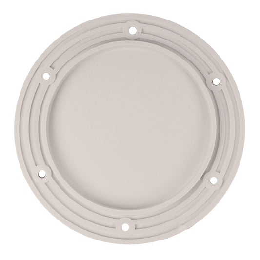 T-H MARINE DSSDP-1-2-DP T-H Marine Designer Series Screw Down Deck Plates – Durable 6" Outer Diameter / 4.5" Cutout Hole - White, Non-Corrosive Marine Deck Access Solution with Textured Traction for Boats and RVs