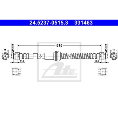ATE 331463 ATE 24.5237-0515.3 Brake Hoses and Accessories