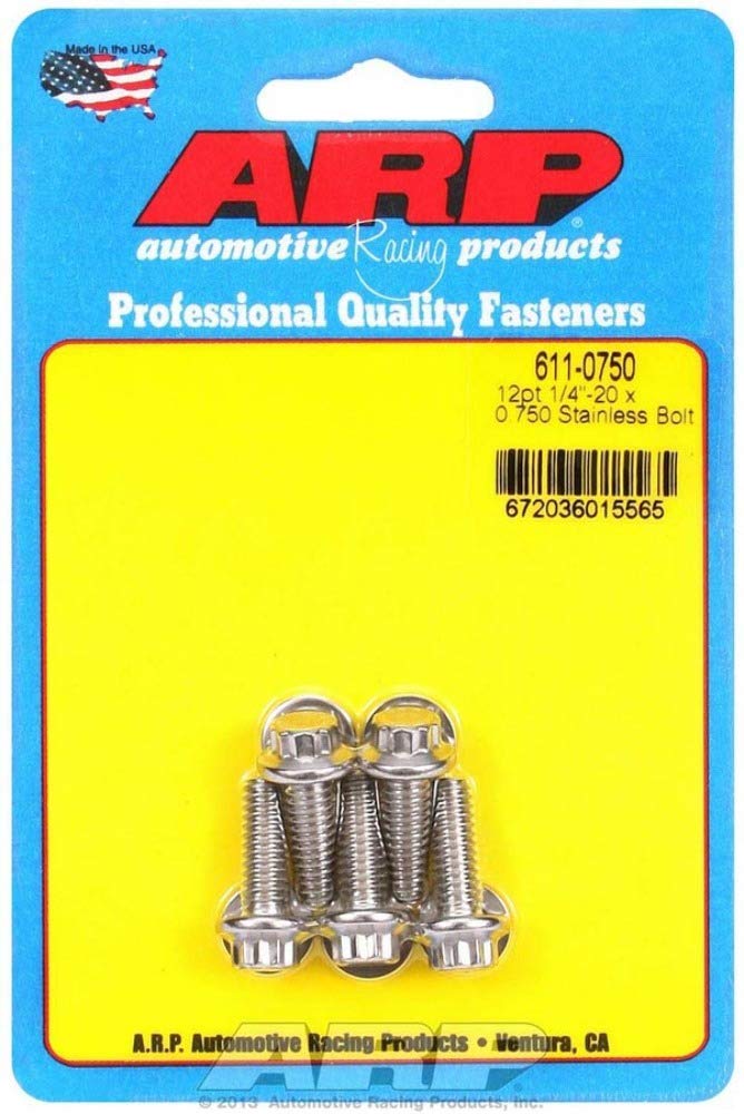 ARP 611-0750 Arp 611-0750 12 PT 1/4-20X0.750 PK/5