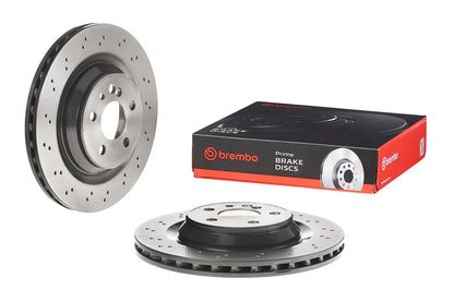 BREMBO 09B84221C02 Brembo 09.B842.21 UV Coated vented drilled Rear Brake Rotor MERCEDES-BENZ OE# A2204230912