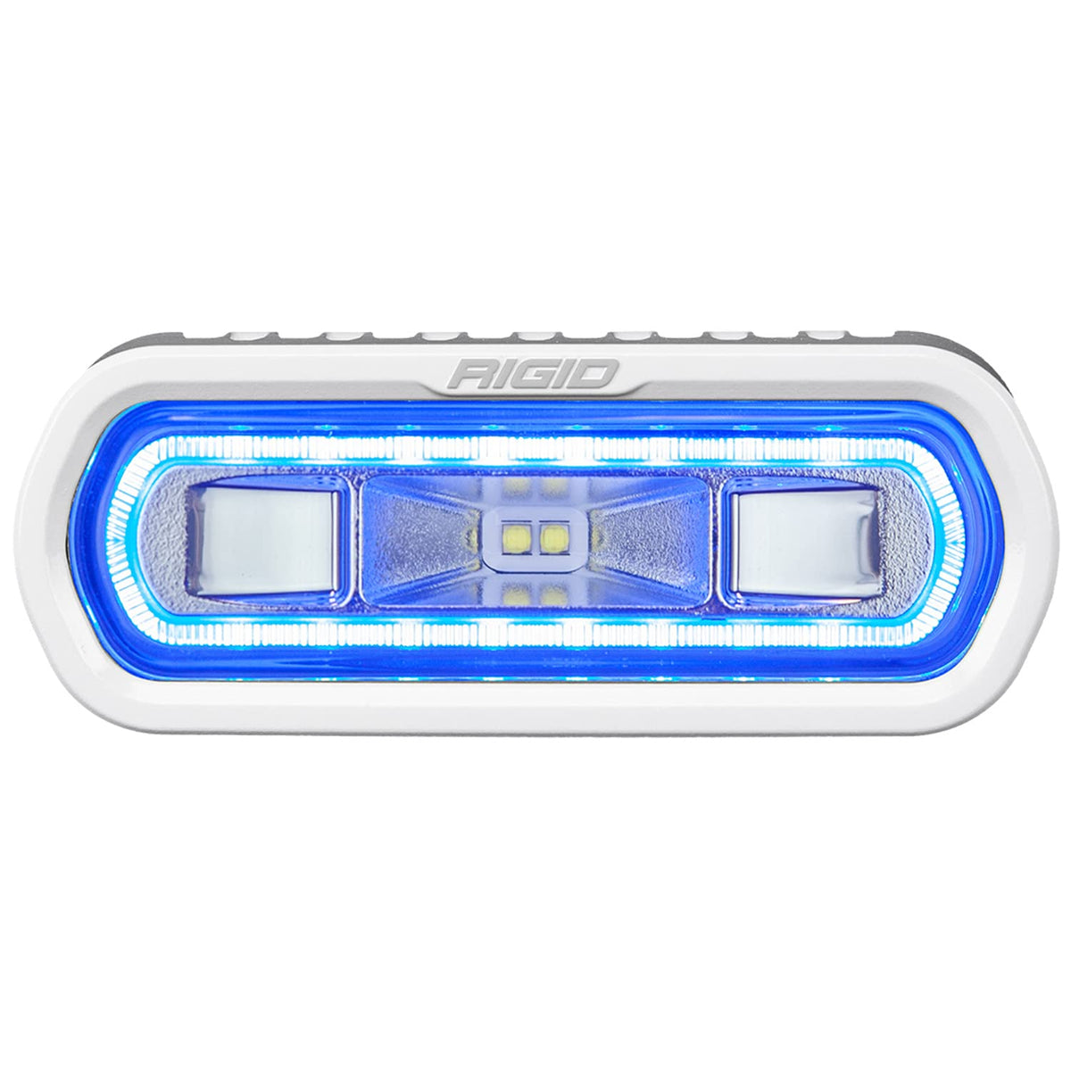 Rigid Industries 51101 Rigid Industries SR-L Series Marine Spreader Light - White Surface Mount - White Light w/Blue Halo