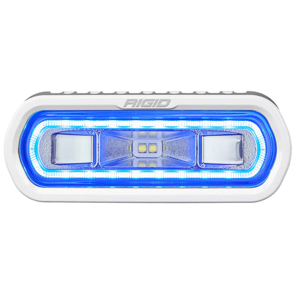 Rigid Industries 51101 Rigid Industries SR-L Series Marine Spreader Light - White Surface Mount - White Light w/Blue Halo