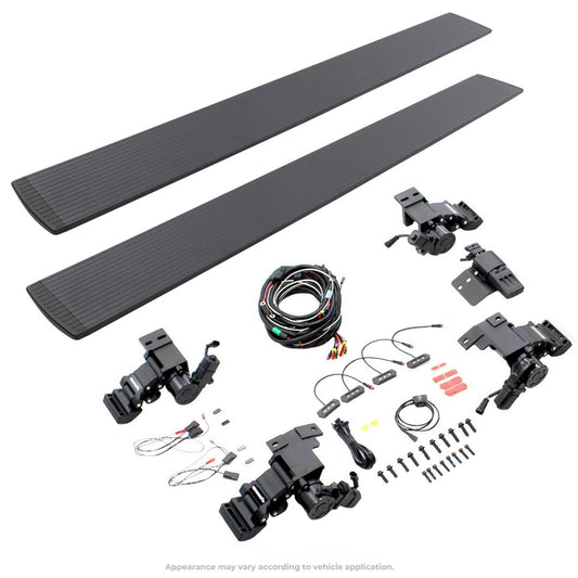 GO RHINO 20443273PC RealTruck Volt Power Running Boards for Toyota Tacoma (2024-2025) Double Cab | Aluminum, Textured Black | 20443273PC | Electric Powerstep & Retractable Steps